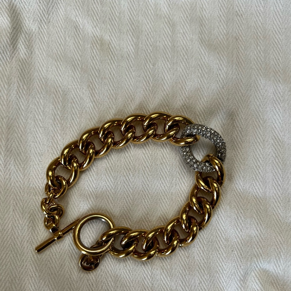 Michael Kors multi tone rhinestone bracelet